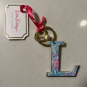 Brand new with tags Lilly Pulitzer “L” keychain